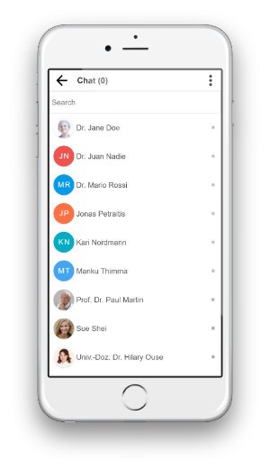iPhone zeigt Chat-Userliste